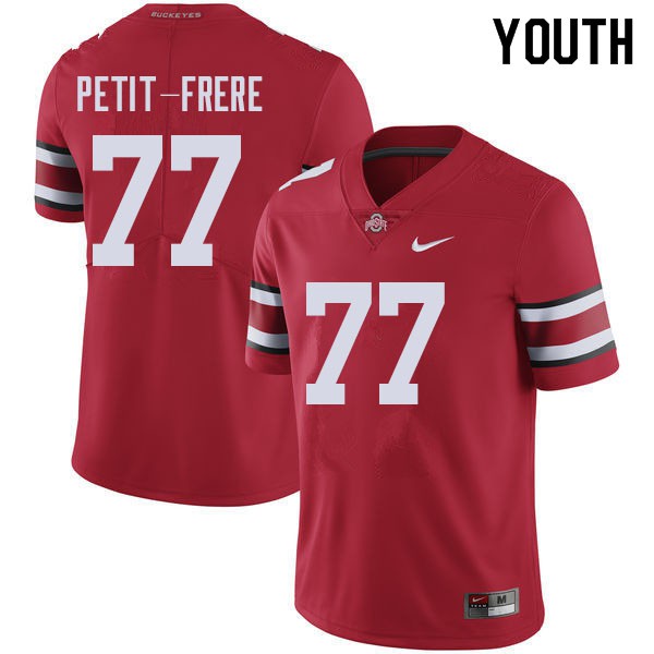 Ohio State Buckeyes #77 Nicholas Petit-Frere Youth University Jersey Red